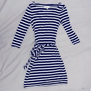 Banana Republic Striped Midi Dress Petite XXS